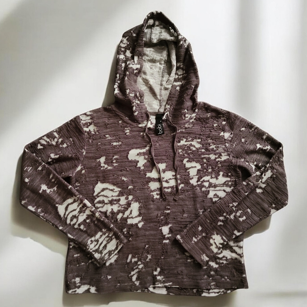 Bobi Los Angeles Gray Distressed Hoodie-Size XS